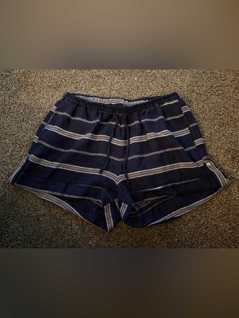 Banjara Navy and White Shorts